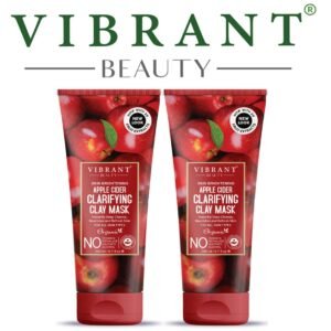 Vibrant Beauty Apple Cider Clarifying Clay Mask (200ml) Combo Pack