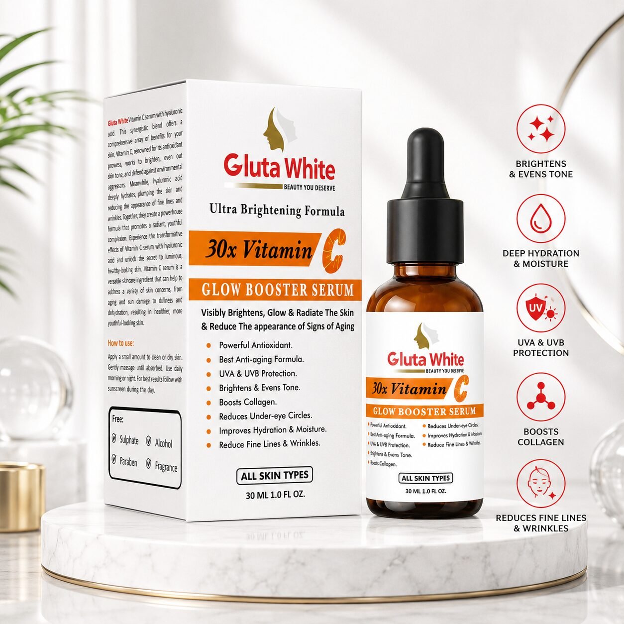 Gluta White 30x Vitamin C Glow Booster Serum