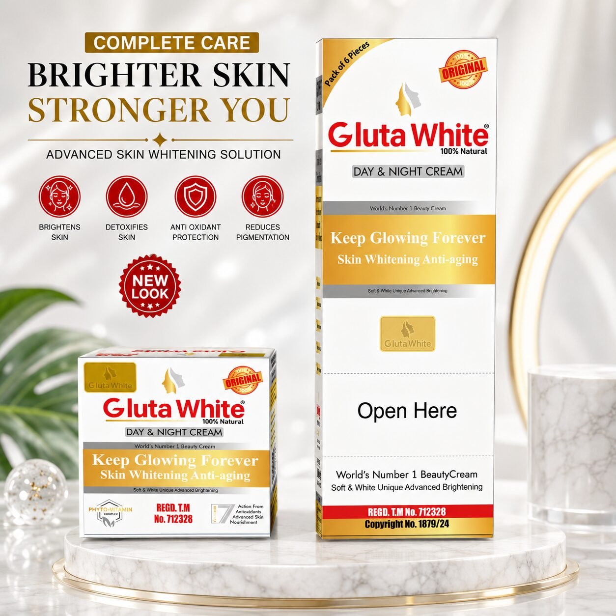 Gluta White Day & Night Cream (Pack of 6)
