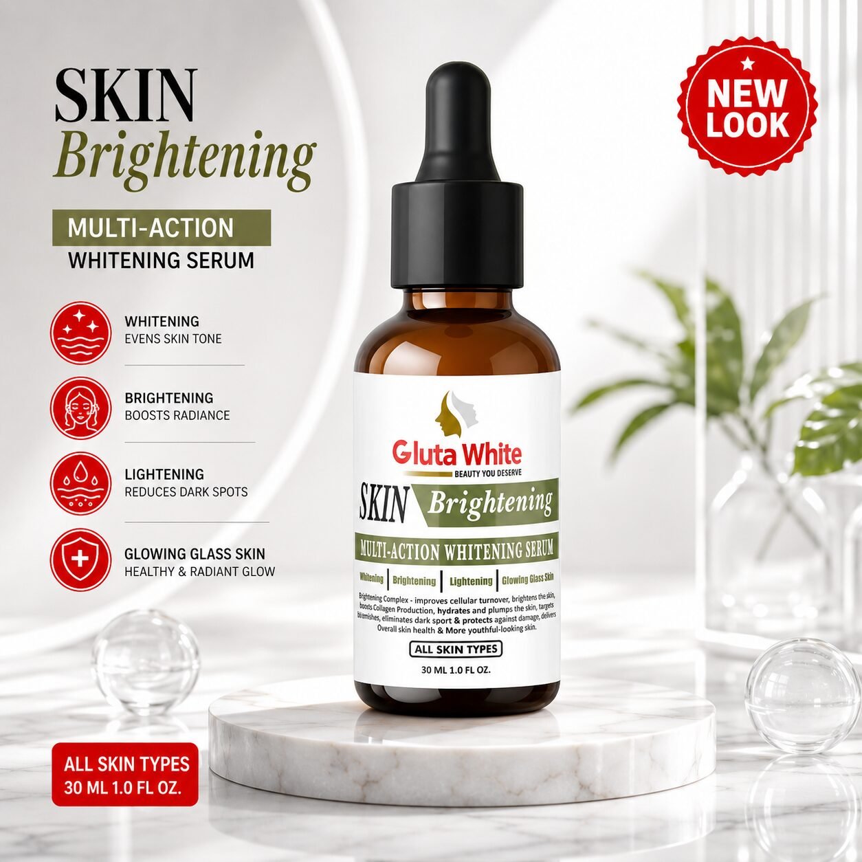 Gluta White Skin Brightening Multi Action Whitening Serum