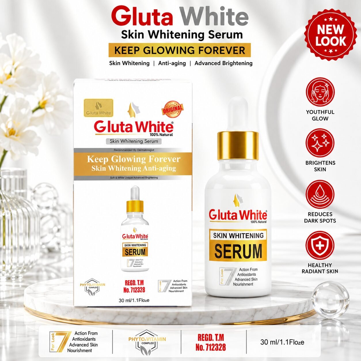 Gluta White Skin Whitening Serum