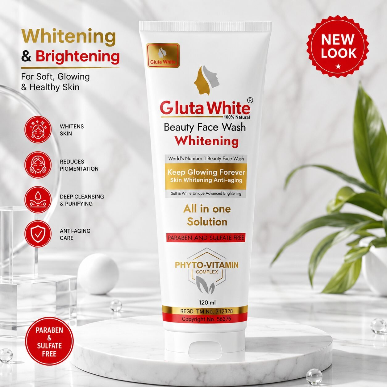 Gluta White Whitening Beauty Face Wash